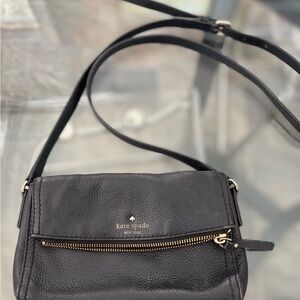 Kate Spade Charcoal Leather Crossbody Bag
